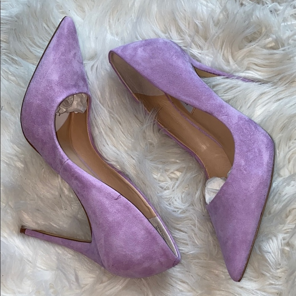 Steve Madden Womens Daisie Purple Suede HEELS